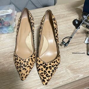 Leopard print pumps.
